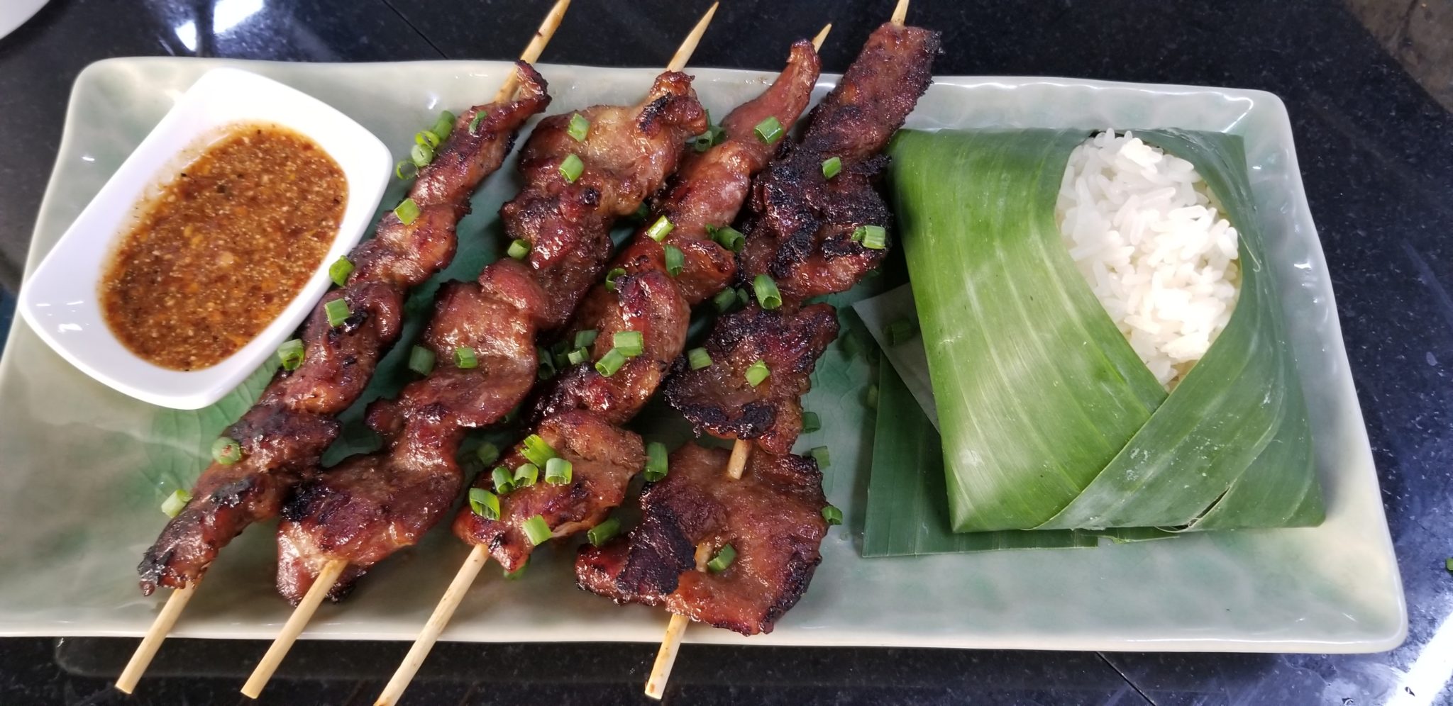 Thai Grilled Pork (Moo Ping) (aka Pork Satay) with Spicy Dipping Sauce ...