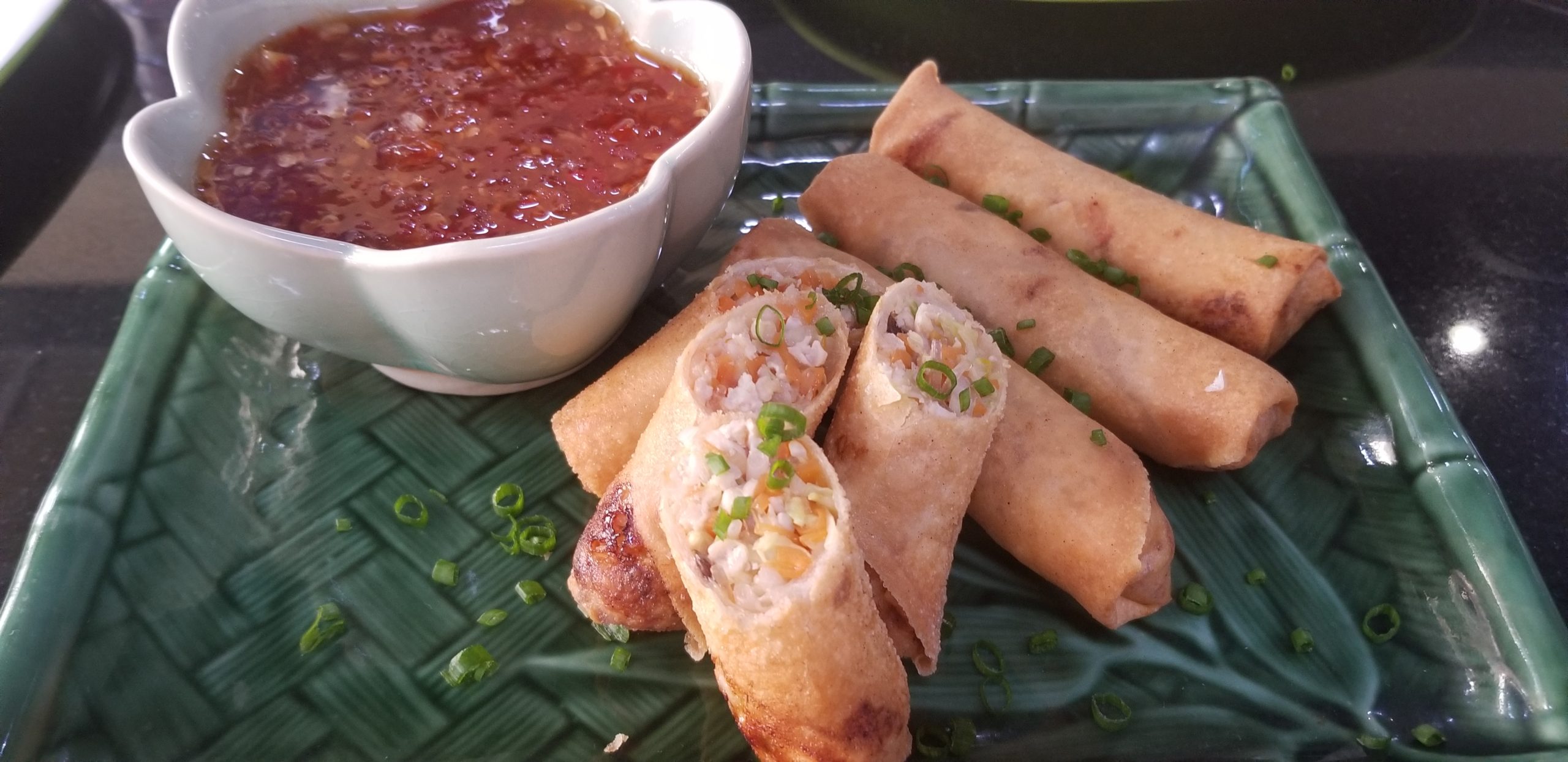 Thai Fried Spring Rolls with Sweet Chili Sauce