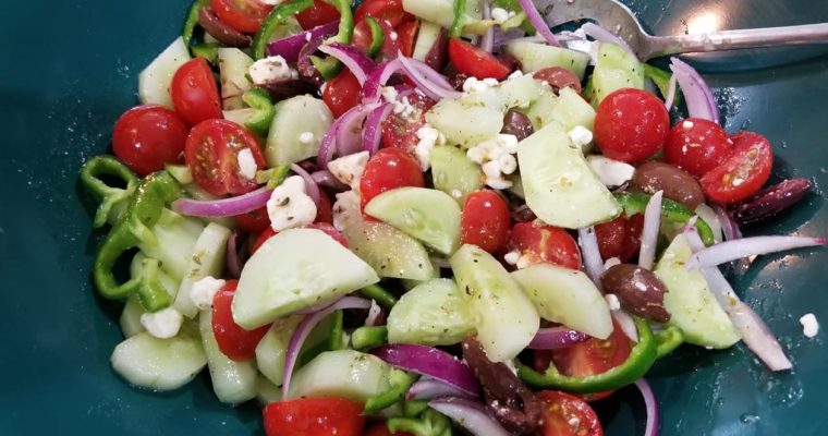 Horiatiki salata (aka Greek village salad)
