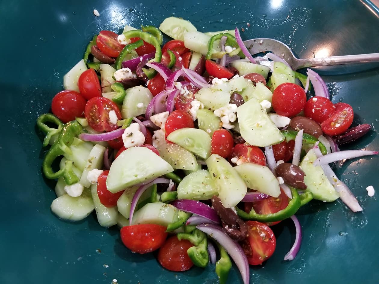 Horiatiki salata (aka Greek village salad)