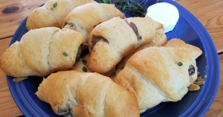 Mushroom and Goat Cheese Crescent Rolls