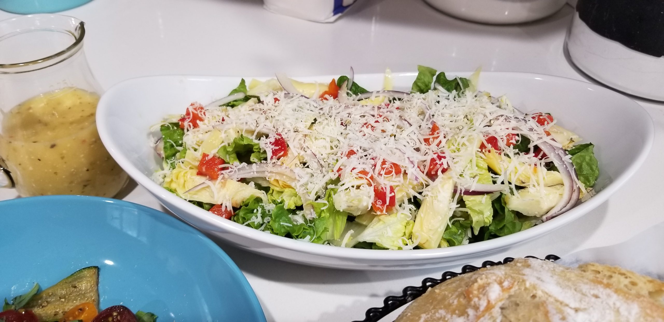 Artichoke, Roasted Red Pepper, Red Onion & Parm Italian Salad