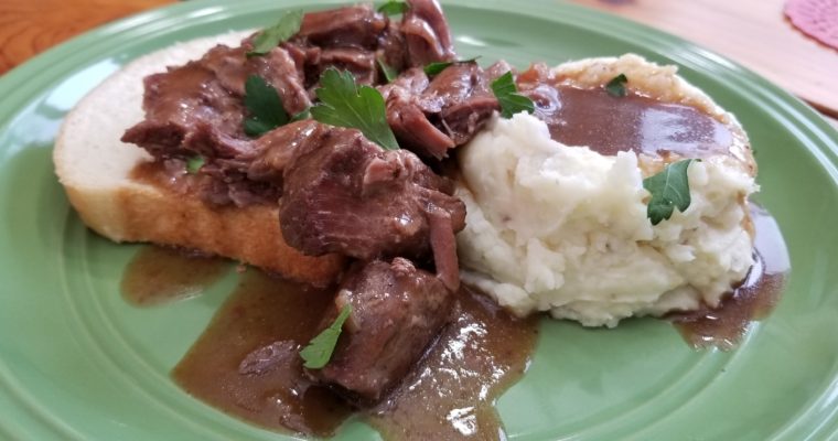 Easy Slow Cooker Hot Beef and Gravy