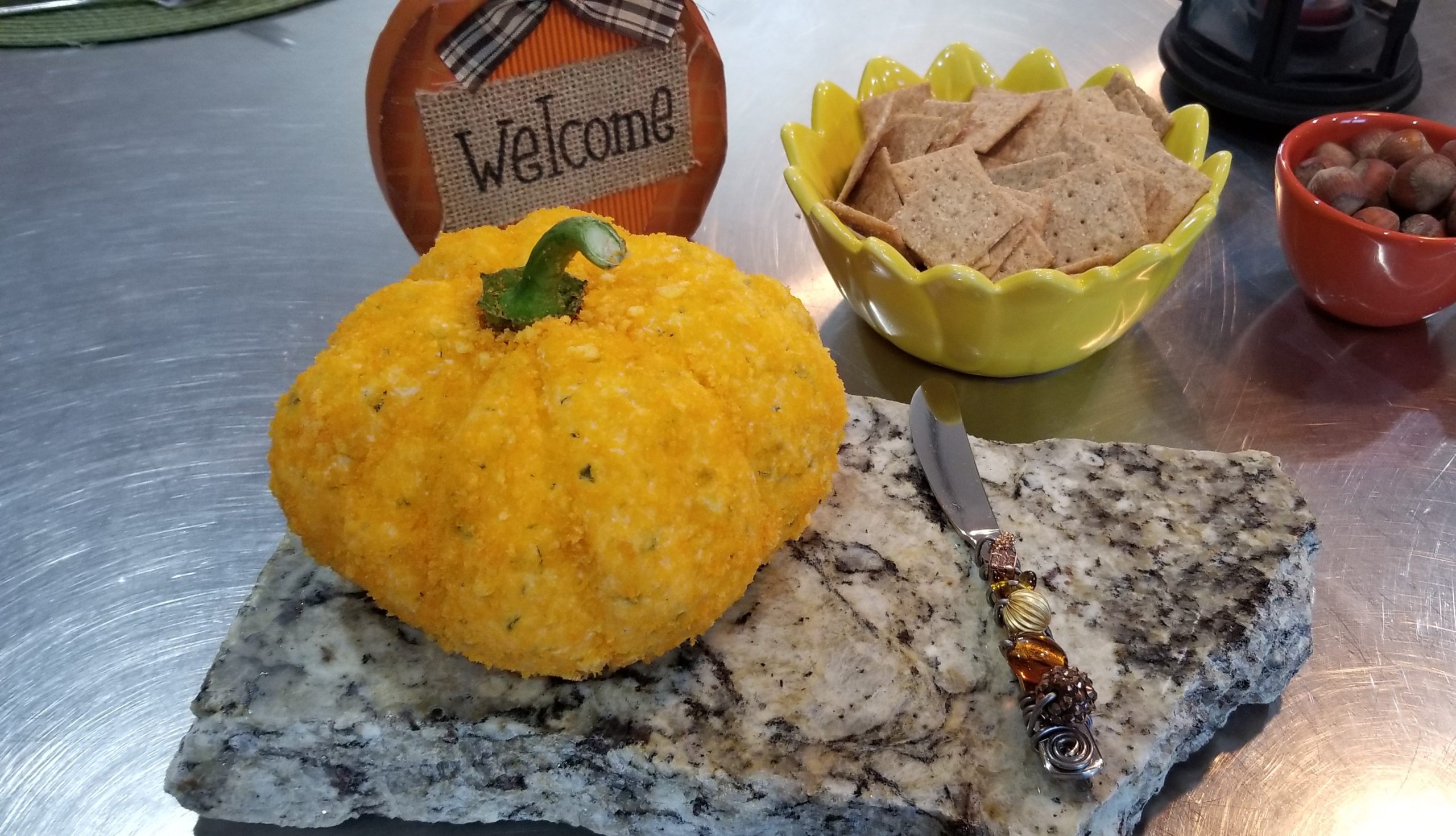Pumpkin Shaped Cheese Ball